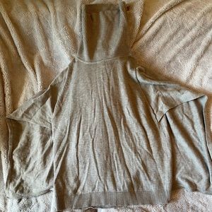Grey cape sweater.  Tank top with cape like shoulder covering.  Barely worn.